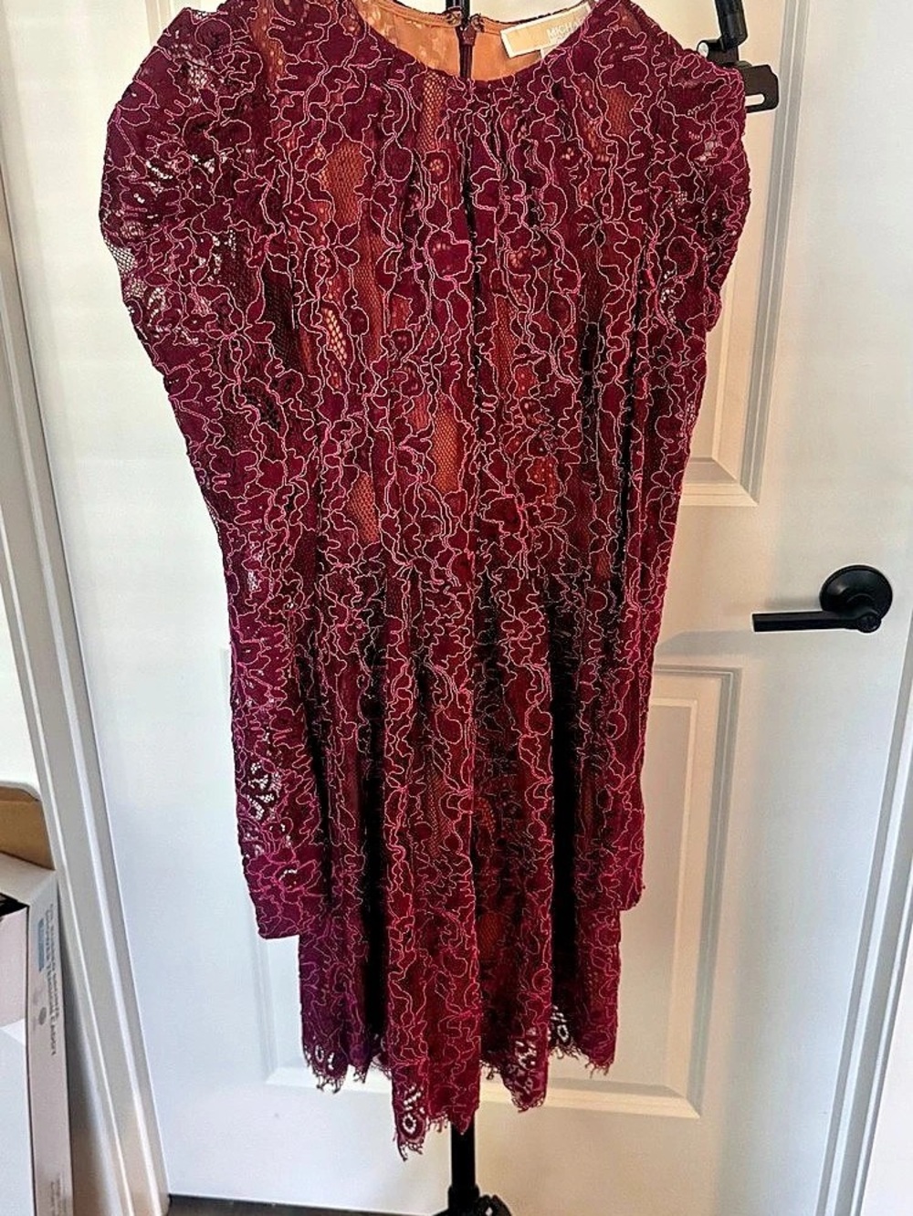 Michael Kors Abstract Lace Midi Dress Size Small